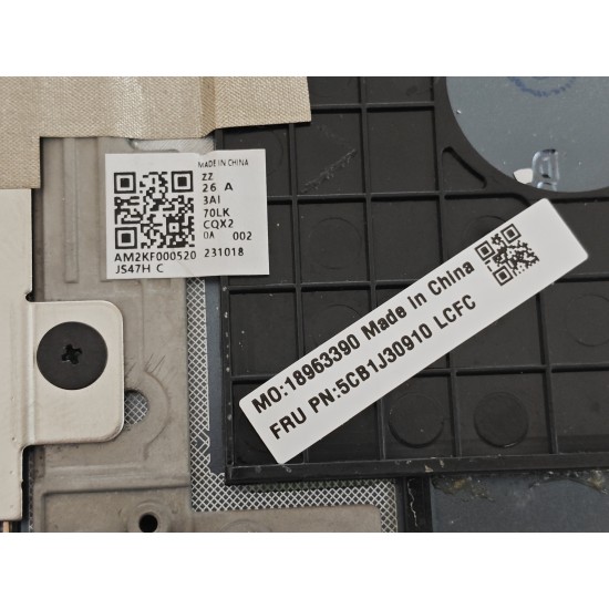 Carcasa superioara cu tastatura palmrest Laptop, Lenovo, Yoga Slim 7 Pro 14IAH7 Type 82UT, 5CB1J30910, AM2KF000520, ET2KF000600, AM2KF000600, iluminata, albastra, layout US