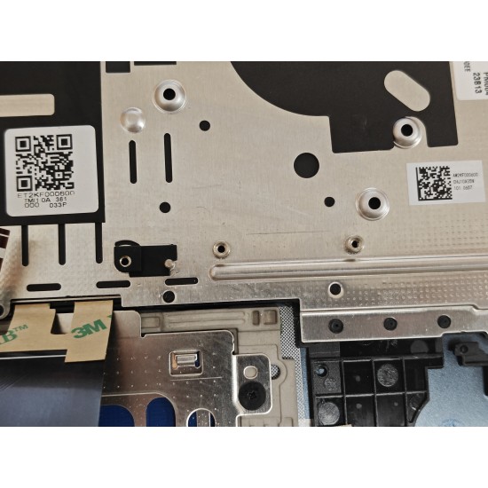 Carcasa superioara cu tastatura palmrest Laptop, Lenovo, Yoga Slim 7 Pro 14IAH7 Type 82UT, 5CB1J30910, AM2KF000520, ET2KF000600, AM2KF000600, iluminata, albastra, layout US