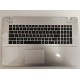 Carcasa superioara cu tastatura palmrest Laptop, Asus, K751L, K751LA, K751LAB, K751LB, K751LD, K751LDB, K751LJ, 90NB08D5-R31UI0, 13NB04I5P01011, 13N0-TYA0211, X751LJ-3C, argintie, layout US
