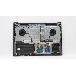 Carcasa superioara cu tastatura palmrest Laptop, Lenovo, IdeaPad 5 Pro 16IAH7 Type 82SK, 5CB1J08850, HQ20721720000, HQ20901841000, S570C-B, iluminata, Storm Grey, layout US