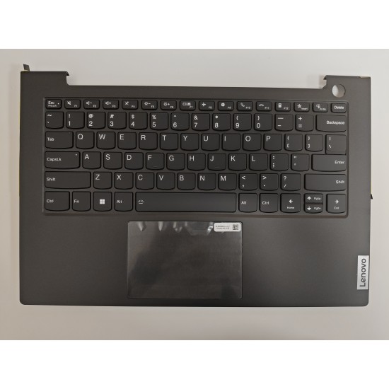 Carcasa superioara cu tastatura palmrest Laptop, Lenovo, ThinkBook 14 G2 ITL Type 20VD, 5CB1B08027, AP36R000150, ET2XD000200, ET2XD000900, neagra, iluminata, layout US