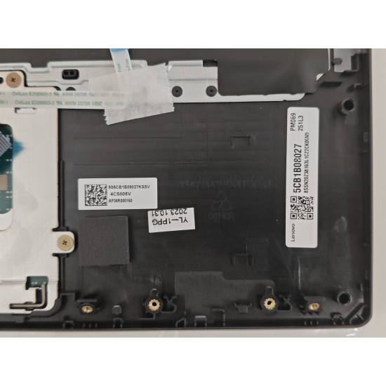 Carcasa superioara cu tastatura palmrest Laptop, Lenovo, ThinkBook 14 G2 ITL Type 20VD, 5CB1B08027, AP36R000150, ET2XD000200, ET2XD000900, neagra, iluminata, layout US