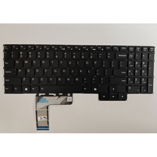 Tastatura Laptop, Lenovo, Legion Slim 5 16ARP9 Type 83EX, iluminata, neagra, layout US