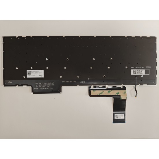 Tastatura Laptop, Lenovo, Legion Slim 5 16ARP9 Type 83EX, iluminata, neagra, layout US
