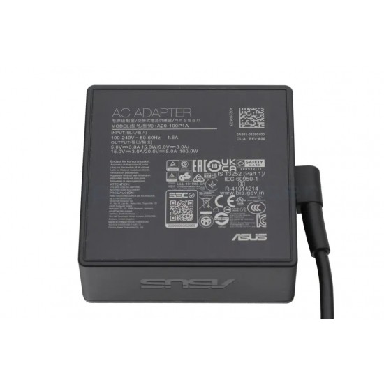 Incarcator Laptop Gaming, Asus, ROG Zephyrus G15 GA503RM, GA503RS, GA503RW, GA503RX, 0A001-01090100, A20-100P1A, 20V, 5A, 100W, USB-C