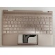Carcasa superioara cu tastatura palmrest Laptop, HP, Spectre X360 13-AE, 13T-AE, TPN-Q199, L07275-001, L07275-B31, KEQ4AX33TATP30, iluminata, auriu roz, layout US
