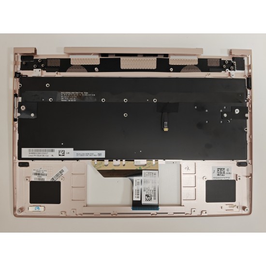 Carcasa superioara cu tastatura palmrest Laptop, HP, Spectre X360 13-AE, 13T-AE, TPN-Q199, L07275-001, L07275-B31, KEQ4AX33TATP30, iluminata, auriu roz, layout US