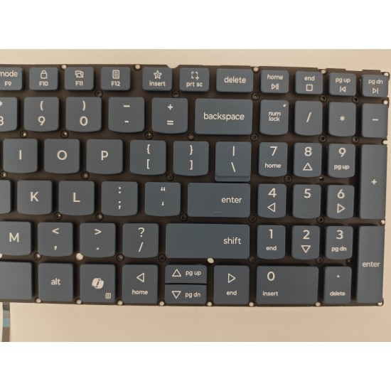 Tastatura Laptop, Lenovo, Yoga Pro 9 16IMH9 Type 83DN, iluminata, albastra, layout US