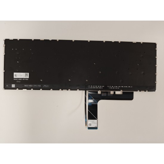 Tastatura Laptop, Lenovo, Yoga Pro 9 16IMH9 Type 83DN, iluminata, albastra, layout US