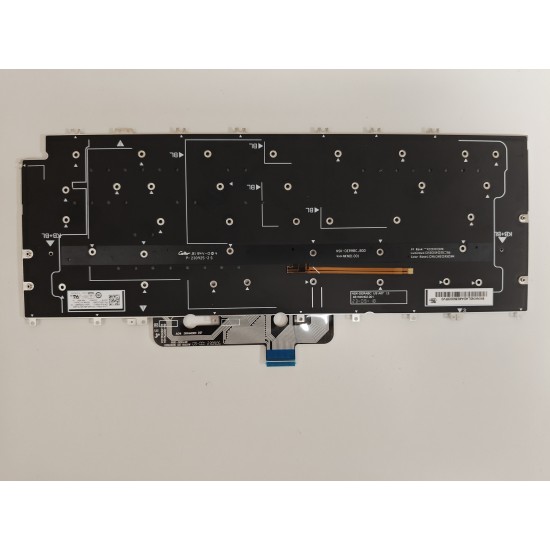 Tastatura Laptop, Dell, XPS 13 9315, P153G, P153G001, iluminata, albastru deschis, layout US