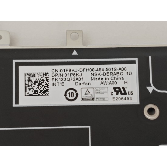 Tastatura Laptop, Dell, XPS 13 9315, P153G, P153G001, iluminata, albastru deschis, layout US