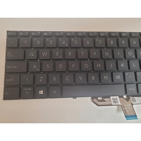 Tastatura Laptop, Asus, ZenBook 14X UM5401R, UM5401RA, UM5401Q, UM5401QA, UM5401U, UM5401UA, iluminata, gri inchis, layout US