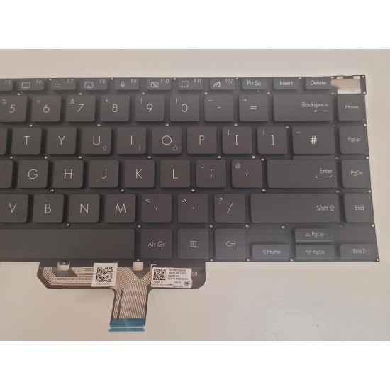 Tastatura Laptop, Asus, ZenBook 14X UM5401R, UM5401RA, UM5401Q, UM5401QA, UM5401U, UM5401UA, iluminata, gri inchis, layout US