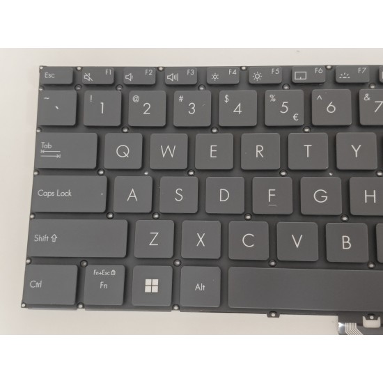 Tastatura Laptop, Asus, ZenBook 14X UM5401R, UM5401RA, UM5401Q, UM5401QA, UM5401U, UM5401UA, iluminata, gri inchis, layout US
