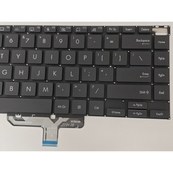 Tastatura Laptop, Asus, ZenBook 14X UM5401R, UM5401RA, UM5401Q, UM5401QA, UM5401U, UM5401UA, iluminata, gri inchis, layout US