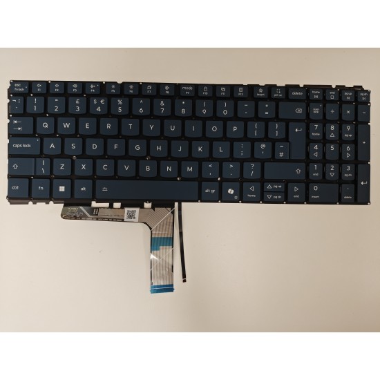 Tastatura Laptop, Lenovo, Yoga Pro 9 16IRP8 Type 83BY, iluminata, albastra, layout UK