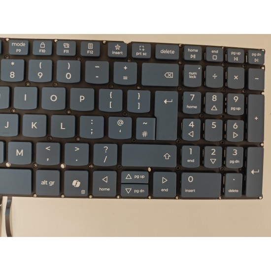 Tastatura Laptop, Lenovo, Yoga Pro 9 16IRP8 Type 83BY, iluminata, albastra, layout UK