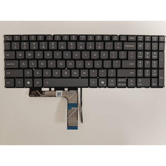 Tastatura Laptop, Lenovo, Yoga Pro 9 16IPH11 Type 83SF, iluminata, gri, layout US