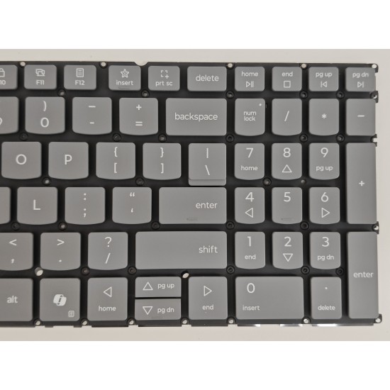 Tastatura Laptop, Lenovo, Yoga Pro 9 16IPH11 Type 83SF, iluminata, gri, layout US