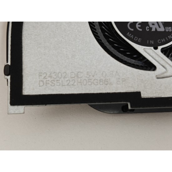 Cooler procesor Laptop Gaming, Asus, TUF A16 FA608W, FA608WI, FA608WM, FA608WP, FA608WV, 13NR0K90P01021, DFS5L22H05G86L, FSQ8, F24302, DQ5D587F009, 5V, 0.8A, CPU