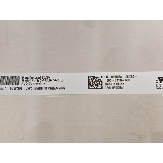 Display Laptop, Dell, 14 Plus DB14250, P197G, P197G001, PKD5W, 0PKD5W, B140QAN09.J, 14 inch, rezolutie QHD+, 2560X1600, IPS, 120Hz, conector ingust 20mm, 40 pini