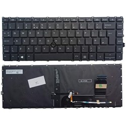 Tastatura Laptop, HP, EliteBook 745 G8, iluminata, cu point sticker, layout UK