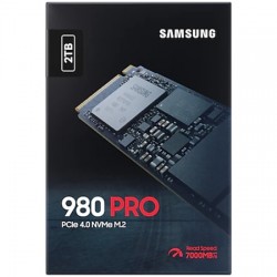 Solid State Drive (SSD) Samsung 980 PRO, 2TB, PCIe Gen 4.0 x 4, NVMe M.2 2280, MZ-V8P2T0BW, 7000 MB/s, 5100 MB/s, Laptop/Desktop