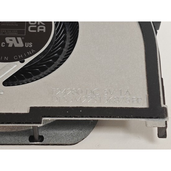 Cooler placa video Laptop Gaming, Asus, TUF A16 FA608P, FA608PM, FA608PP, 13NR0MJ0P02021, DFS5M22S15K875, F24280, 5V, 1A, GPU