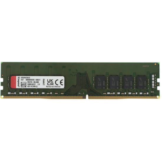 Memorie PC Desktop Kingston ValueRAM, 32GB, DDR4, 1Rx16, 3200Mhz, CL22, 1.2V, KVR32N22D8/32, PC4-25600, DIMM, Non-ECC, 288Pin