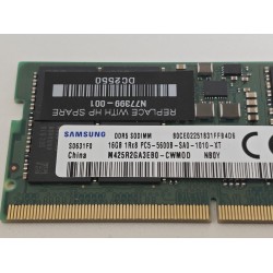 Memorie ram Laptop Samsung 16GB, DDR5, 1Rx8, 5600Mhz, PC5-5600B, M425R2GA3EB0-CWM0D, PC5-44800, CL46, 1.1V, Non-ECC, sodimm, 262 pini