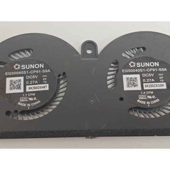 Set coolere Laptop, Dell, XPS 13 9370, P82G, P82G001, 980WH, 0980WH, EG50040S1-CP91-S9A, 5V, 0.27A