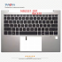 Carcasa superioara cu tastatura palmrest Laptop, HP, EliteBook 830 G11, 835 G11, N92331-001, N92331-B31, 6070B2224301, iluminata, argintie, layout US