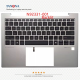 Carcasa superioara cu tastatura palmrest Laptop, HP, EliteBook 830 G11, 835 G11, N92331-001, N92331-B31, 6070B2224301, iluminata, argintie, layout US
