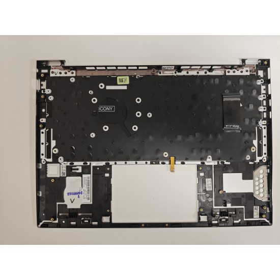 Carcasa superioara cu tastatura palmrest Laptop, HP, EliteBook 830 G11, 835 G11, N92331-001, N92331-B31, 6070B2224301, iluminata, argintie, layout US