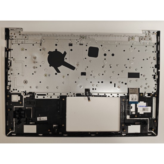 Carcasa superioara cu tastatura palmrest Laptop, HP, EliteBook 665 G11, N95987-001, 3AD520000, 3BD520000, iluminata, argintie, layout US