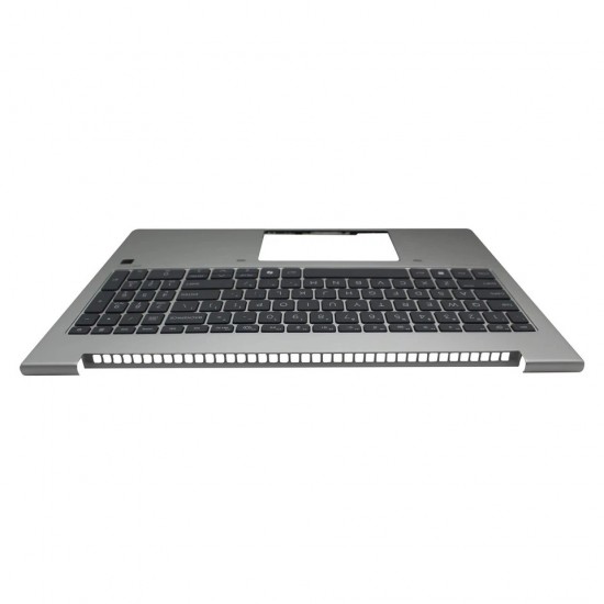 Carcasa superioara cu tastatura palmrest Laptop, HP, EliteBook 665 G11, N95987-001, 3AD520000, 3BD520000, iluminata, argintie, layout US