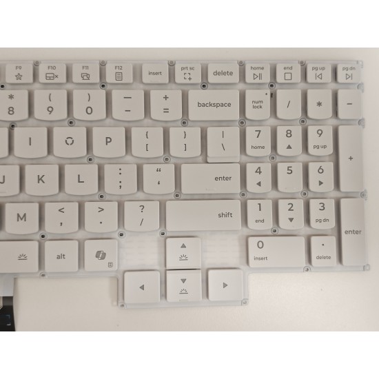 Tastatura Laptop, Lenovo, Legion Pro 5 16IAX10 Type 83F3, iluminata, RGB Per Key, 24 pini, alba, layout US