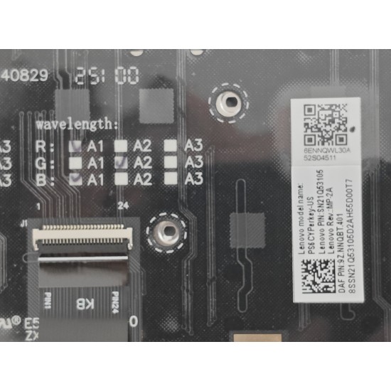 Tastatura Laptop, Lenovo, Legion Pro 5 16IAX10 Type 83F3, iluminata, RGB Per Key, 24 pini, alba, layout US