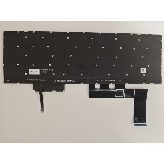 Tastatura Laptop, Lenovo, Legion 5 15IRX10 Type 83LY, iluminata, conector 4 pini, alba, layout US