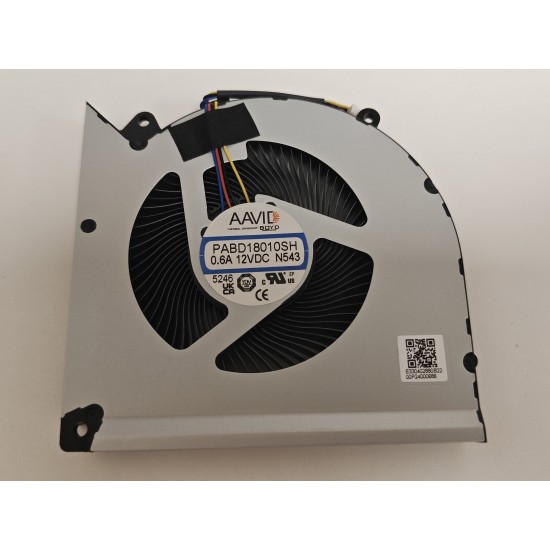 Cooler placa video Laptop Gaming, MSI, CreatorPro X18 HX A14VMG, A14VKSG, MS-1822, PABD18010SH-N543, N519, N532, E330402880B22, 12V, 0.6A, GPU