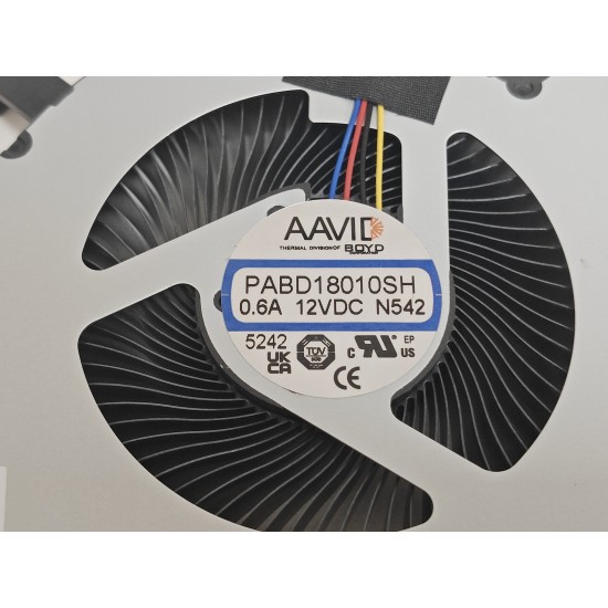 Cooler procesor Laptop Gaming, MSI, CreatorPro X18 HX A14VMG, A14VKSG, MS-1822, PABD18010SH-N542, N518, N531, E330402880B22, 12V, 0.6A, CPU