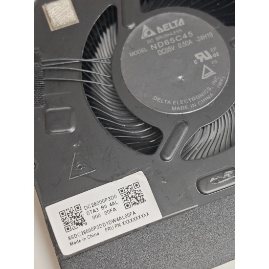 Cooler procesor Laptop, Lenovo, ThinkPad P14s Gen 5 Type 21G2, 21G3, 5F10Z58269, 5F10Z58271, ND65C45-23H10, ND65C45-29H19, DC28000P3D0, DC28000LZD0, BAPA0609R5HY001, DC28000LZV0, CPU