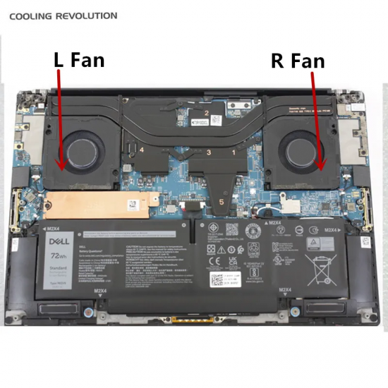 Cooler placa video Laptop, Dell, Precision 5470, P154G, P154G001, P154G002, 5CPMD, 05CPMD, EG50060S1-C600-S9A, DC2800114SL, ND75C91-21F30, 5V, 0.4A, GPU