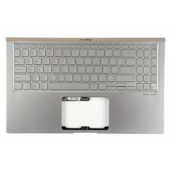 Carcasa superioara cu tastatura palmrest Laptop, Asus, ZenBook 15 UX533F, UX533FD, UX533FN, UX533FTC, 90NB0JX2-R31UI0, 90NB0JX2-R31UA0, 90NB0JX2-R31US0, 13NB0JX2AM0241, 13N1-62A0A41, UX533FD-2S, iluminata, argintie, layout US