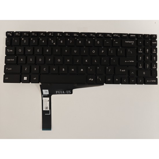 Tastatura Laptop Gaming, MSI, 15H C13M, MS-15H4, iluminata, RGB Per Key, 40 pini, neagra, layout US
