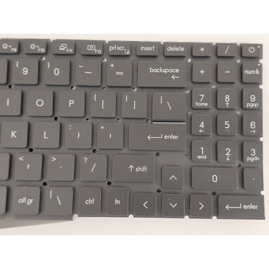 Tastatura Laptop Gaming, MSI, 15H C13M, MS-15H4, iluminata, RGB Per Key, 40 pini, neagra, layout US