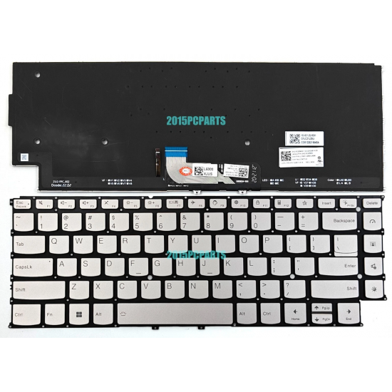 Tastatura Laptop, Lenovo, Yoga 9 14IRP8 Type 83B1, iluminata, argintie, layout US