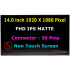 Display Laptop, Dell, Precision 3480, P165G, P165G001, P165G002, P165G003, H5HGR, 0H5HGR, NE140FHM-N46, 14 inch, Slim, FHD, 1920x1080, 320mm latime, 30 pini