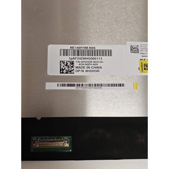 Display Laptop, Dell, Precision 3480, P165G, P165G001, P165G002, P165G003, H5HGR, 0H5HGR, NE140FHM-N46, 14 inch, Slim, FHD, 1920x1080, 320mm latime, 30 pini