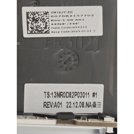 Carcasa superioara cu tastatura palmrest Laptop, Gaming, Asus, ROG Strix G16 G614J, G614JI, G614JIR, G614JU, G614JV, G614JVR, G614JZ, G614JZR, 90NR0D82-R34UI0, 13NR0D82P03011, 6070B2157702, G614JY-2G, iluminata, RGB Per Key, 20 pini, layout US